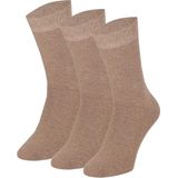 Apollo - Katoenen Heren Sokken - Medium Beige - 3 Paar