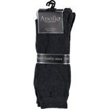 Apollo - Katoenen Heren Sokken - Antraciet - 3 Paar - Badstof Zool