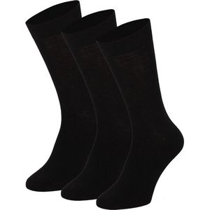 Apollo - Katoenen Heren Sokken - Zwart - 3 Paar
