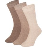 Apollo - Katoenen Heren Sokken - Multi Beige - 3 Paar