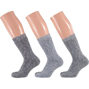 Natuurlijke Badstof Sokken - Multi Zwart - 3-Pak - Unisex