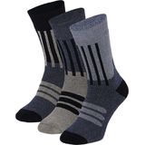 Apollo - Badstof Sokken - Multi Blauw - 3-Pak - 74% Katoen