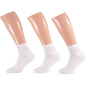 Apollo - Sport Enkelsokken - Wit - 3 Paar - Katoen