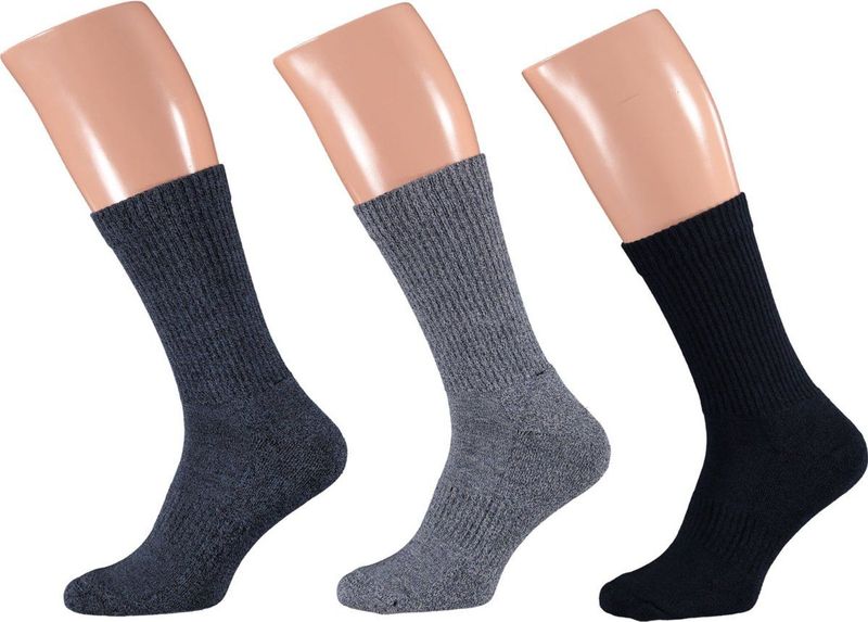 Apollo - Sportsokken - Blauw - 3 Paar - 75% Katoen