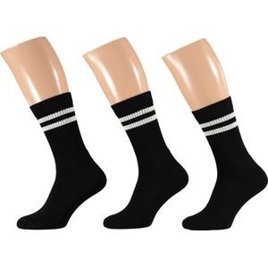 Apollo - Sportsokken - Fashion Zwart - 75% Katoen - 3 X Paar