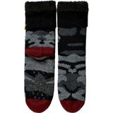 Apollo - Heren Huissokken - Assorti Rood - Grijs - 100% Polyester - 100% Polyacryl