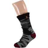 Apollo - Heren Huissokken - Assorti Rood - Grijs - 100% Polyester - 100% Polyacryl