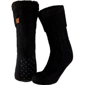 Apollo - Heren Huissokken - Zwart - 100% Polyester 100% Polyacryl