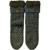 Apollo - Heren Huissokken - Groen - 100% Polyester - Antislip