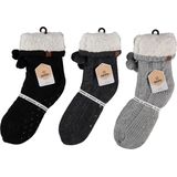 Apollo - Huissokken - Antraciet - 100% Polyester - Antislip