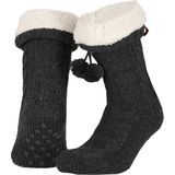 Apollo - Huissokken - Antraciet - 100% Polyester - Antislip