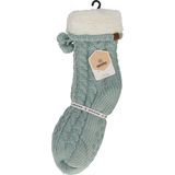 Apollo - Huissokken - Fashion Blauw - Glitter - Fluffy Sokken - Anti Slip