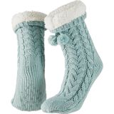 Apollo - Huissokken - Fashion Blauw - Glitter - Fluffy Sokken - Anti Slip