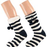 Apollo - Huissokken - Grijs - Blauw - Zwart - 100% Polyester - 100% Polyacryl