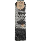 Morethansocks - Wollen Sokken - Licht Grijs - Huissokken Heren - Fluffy Sokken - Anti Slip