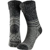 Morethansocks - Wollen Sokken - Licht Grijs - Huissokken Heren - Fluffy Sokken - Anti Slip