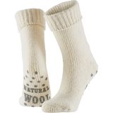 Apollo - Huissokken - Licht Beige - Wollen Sokken Dames - Met Antislip