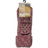 Apollo - Wollen Sokken - Huissokken - Fashion Rood - Fluffy - Antislip