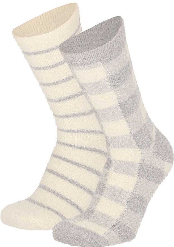Bedsokken - Groen/Beige - 2-Pak - Dames