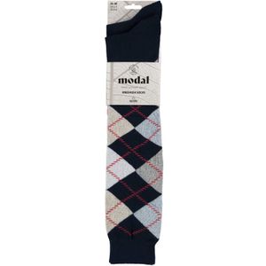 Apollo - Modal Kniekousen - Multi Navy Blauw - 2-Paar