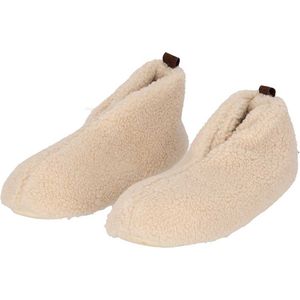 Apollo - Sloffen - Offwhite - Grijs - Beige - Antraciet - Teddy Wol