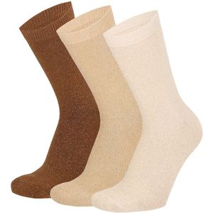 Apollo - Kleurrijke dames sokken - Multi Beige - 6-Pak - Maat 35/42 - Damessokken maat 35 38 - Damessokken maat 39 42 - Sokken Dames - Sokken Dames 39 42 - Multipack sokken