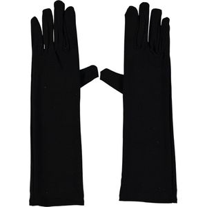 Nylon handschoenen 40 cm zwart xs