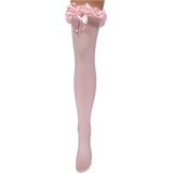 Apollo Party - Dames Fantasy Panty Stay-Up - Fluor Roze - Rood - Wit - Zwart - 90% Polyamide - 10% Elastaan