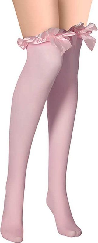 Apollo Party - Dames Fantasy Panty Stay-Up - Fluor Roze - Rood - Wit - Zwart - 90% Polyamide - 10% Elastaan