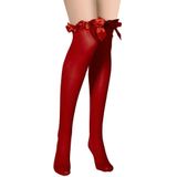 Apollo - Dames Fantasy panty stay up - Rood - One Size - Panty - Stay up kousen dames - Pantys - Stay up panty - Panty's