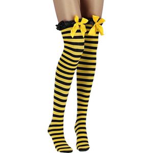 Apollo Party - Dames Fantasy Panty Stay-Up - Rood/Zwart - Wit - 90% Polyamide - 10% Elastaan