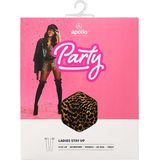 Apollo - Dames Fantasy Panty Stay Up - Tijger Print - Panty met Print