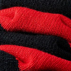 Beenwarmer feest | Carnaval beenwarmers | Zwart|Rood | One size | Beenwarmers dames | Beenwarmers carnaval | Beenwarmers heren | Beenwarmer zwart rood | Apollo