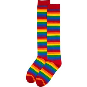 Apollo - Kniekousen met Strepen - Kobalt Blauw/Wit - Marine/Wit - Rood/Geel/Groen - Rood/Wit - Rood/Wit/Blauw - Rood/Wit/Geel - Wit - Zwart/Wit - 1x Paar