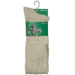 Apollo - Tiroler Sokken - Offwhite / Multi Beige / Bottle Groen - 50% Merino Wol