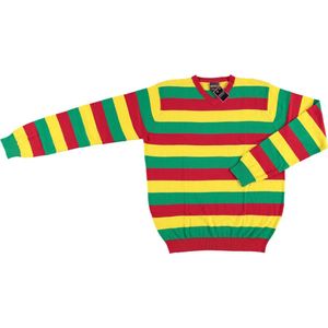 Apollo - Oeteldonk - Gebreide Feesttrui - Rood/Wit/Geel - 100% Katoen