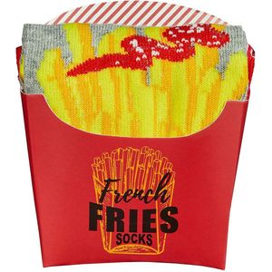 Apollo - French Fries Sokken Giftbox - Ketchup - Geschenkdoos