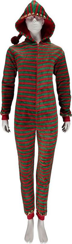 Apollo - Kerst Onesie - Bruin/Groen - 100% Polyester - 1 stuk