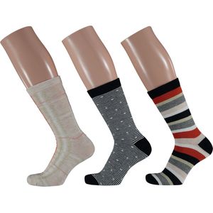 Apollo - Fashion dames sokken stripes assorti kleuren 35/42