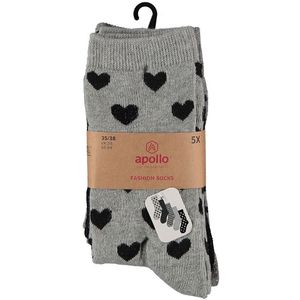 Apollo - Kindersokken - Zwart - 5-Pak - Casual Print