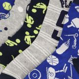 Apollo - Kindersokken Sport - Blauw/Grijs - Multipack
