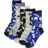 Apollo - Kindersokken Sport - Blauw/Grijs - Multipack
