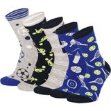 Apollo - Kindersokken Sport - Blauw/Grijs - Multipack