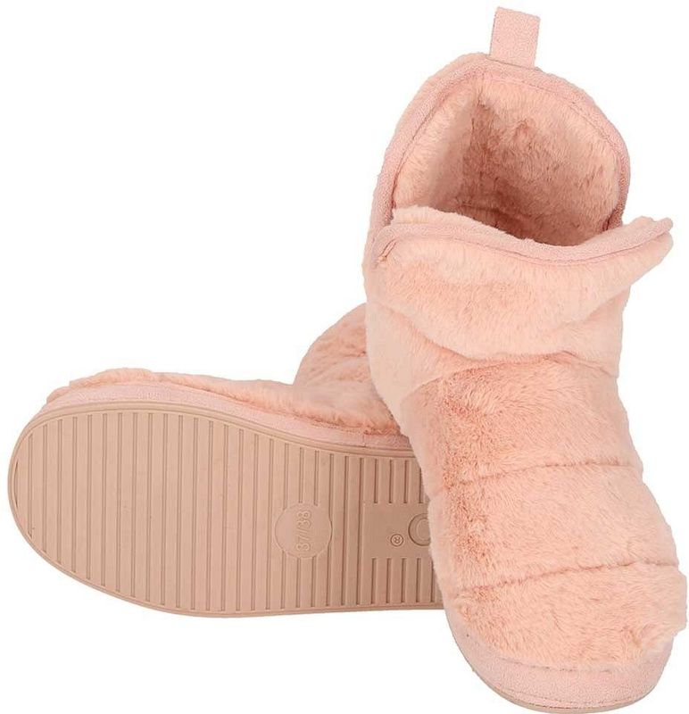 Apollo - Hoge Sloffen - Fake Fur - Roze - 100% Polyester - 1 X Paar