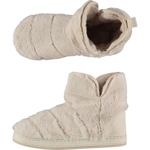 Hoge Sloffen - Beige - Fake Fur - Dames