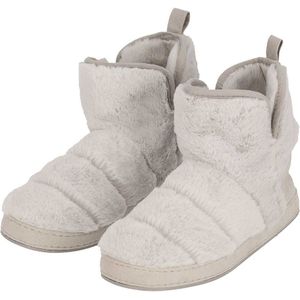 Apollo - Hoge Sloffen - Grijs - Fake Fur - 100% Polyester