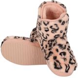Apollo - Hoge Dames Sloffen - Beige - Fake Fur - Dierenprint