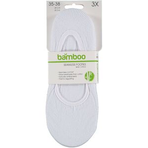 Apollo - Bamboe Sneaker Footies - Wit - 3-Pak