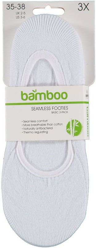 Apollo - Bamboe Sneaker Footies - Wit - 3-Pak