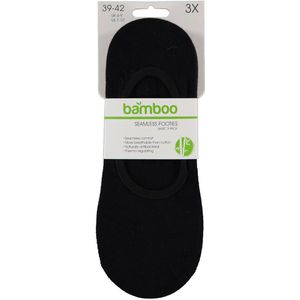 Apollo - Bamboe Sneaker Footies - Zwart - 3-Pak